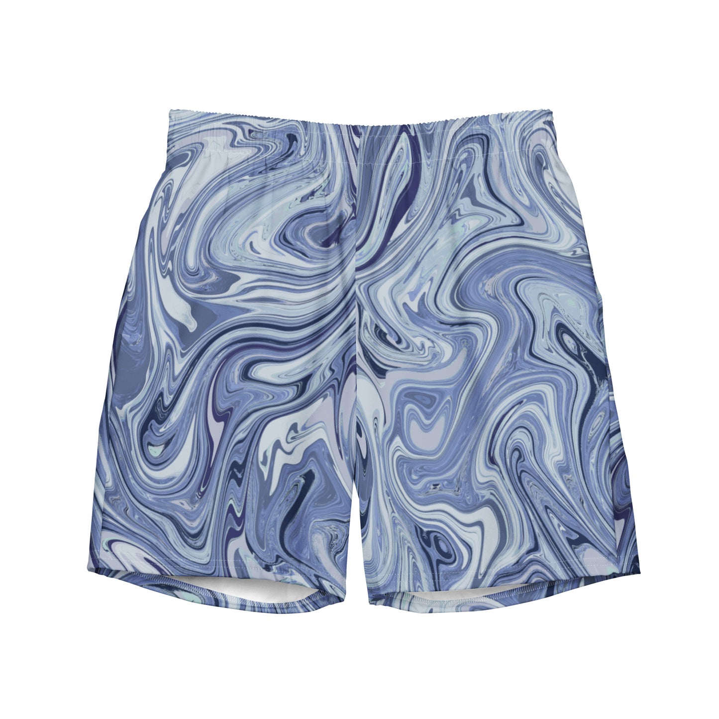 Recycled Marble Swim Trunks - Cobalt