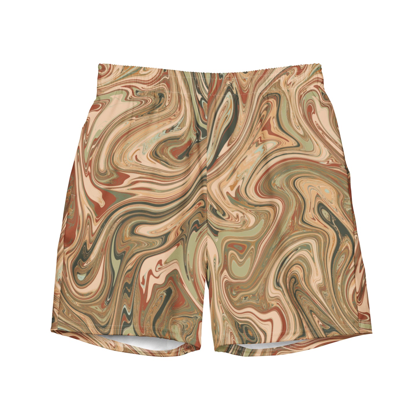 Recycled Marble Swim Trunks - Terra
