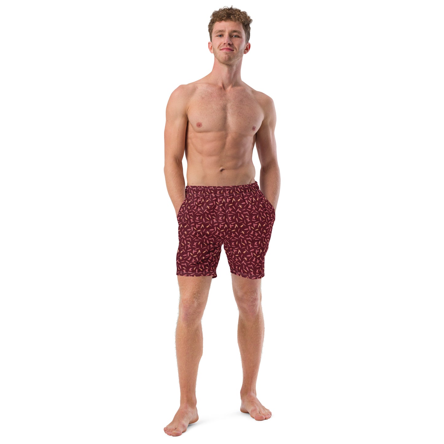 Recycled Petal Power Swim Trunks in Napa Red