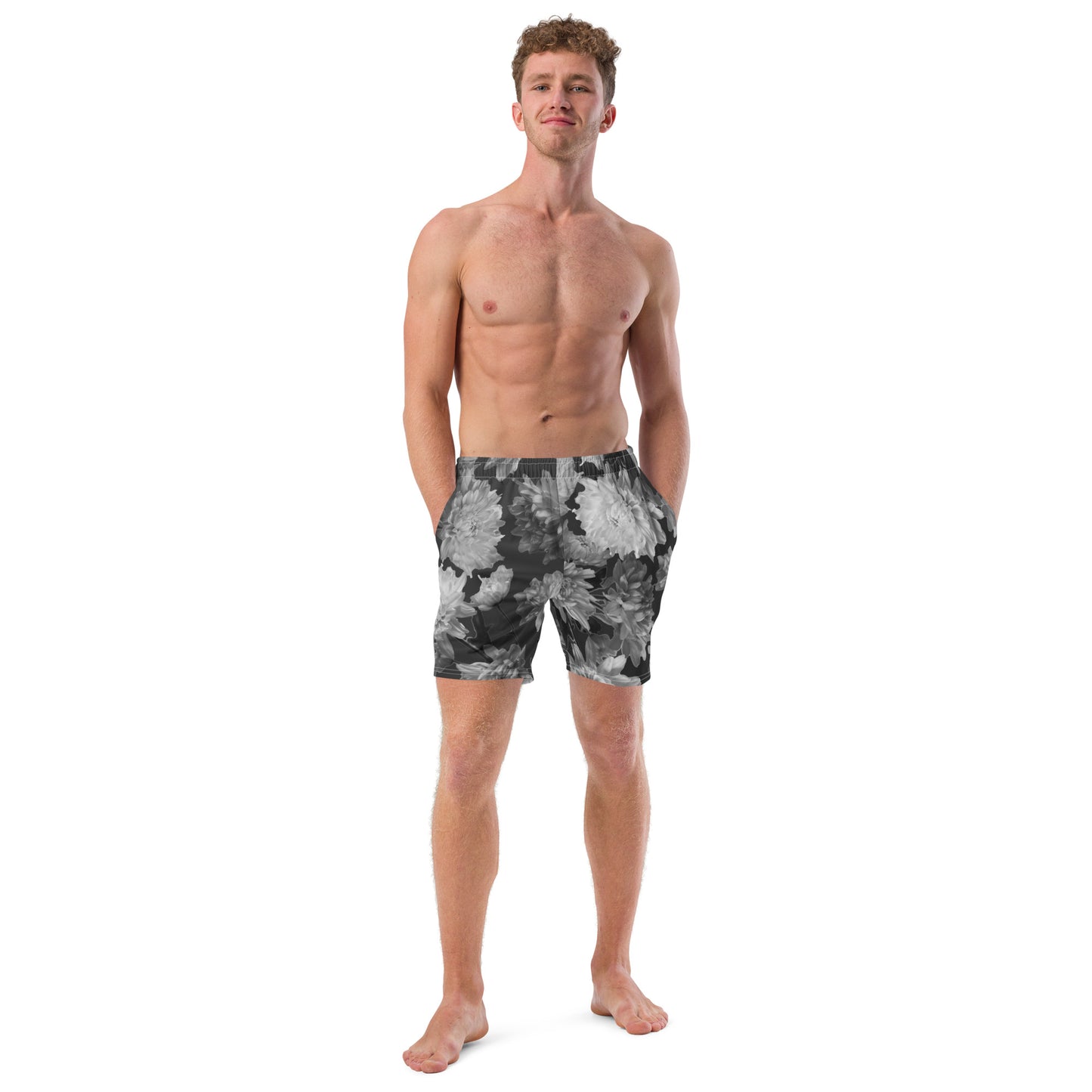 Recycled Gillyflower Swim Trunks in Amboy Black
