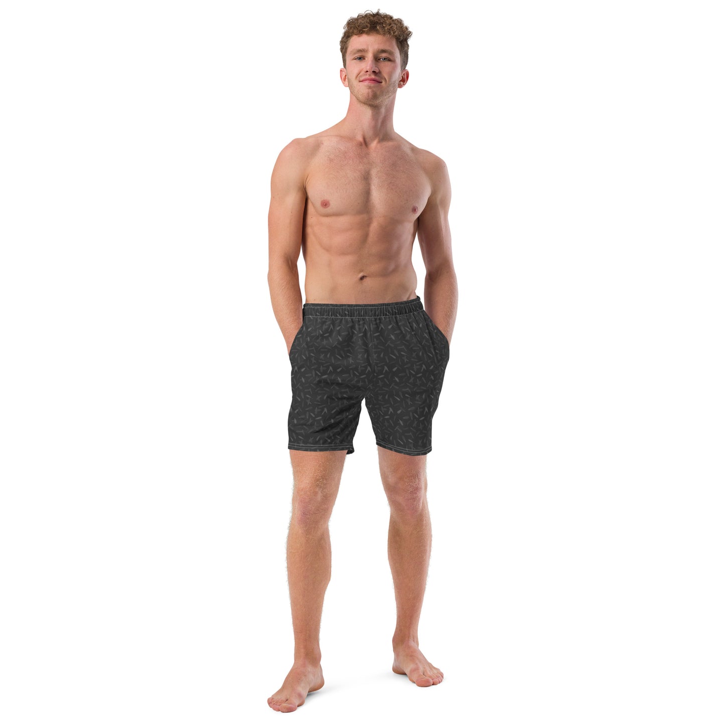 Recycled Petal Power Swim Trunks in Amboy Black