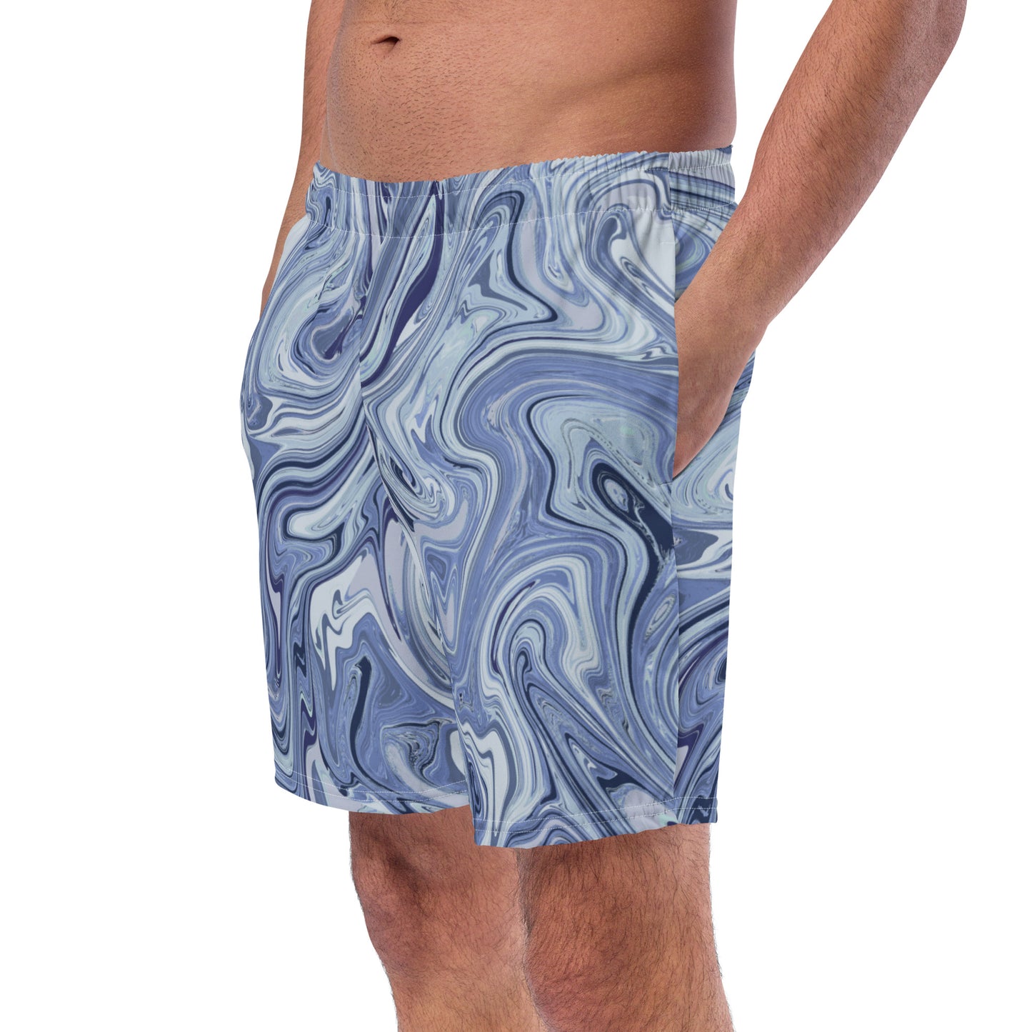 Recycled Marble Swim Trunks - Cobalt