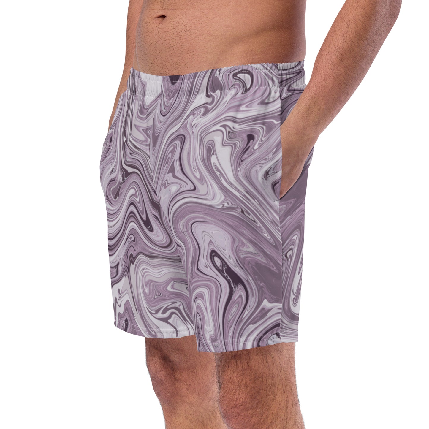Recycled Marble Swim Trunks - Lilac