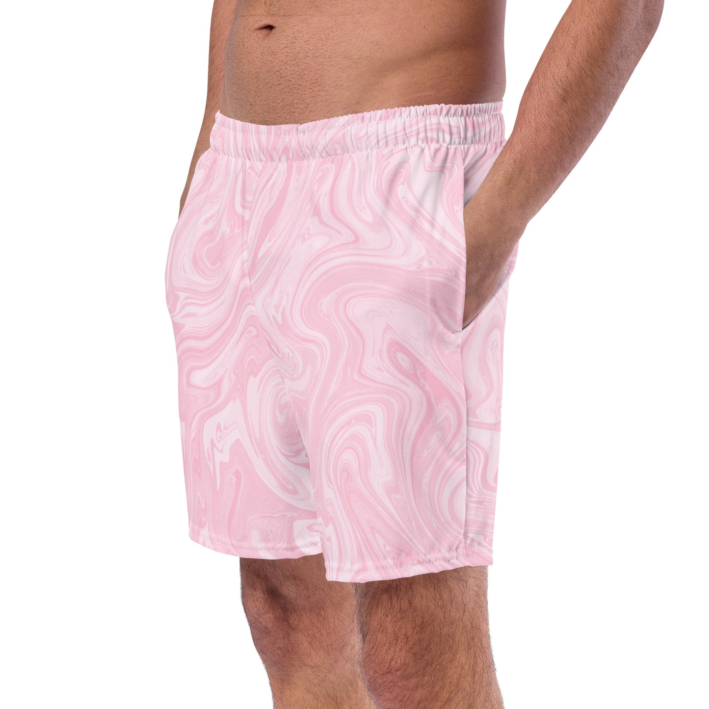 Recycled Marble Swim Trunks - Pink Lotus