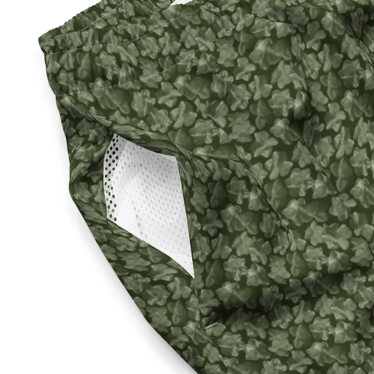 Recycled Flourish and Flow Swim Trunks in Anacapa Green