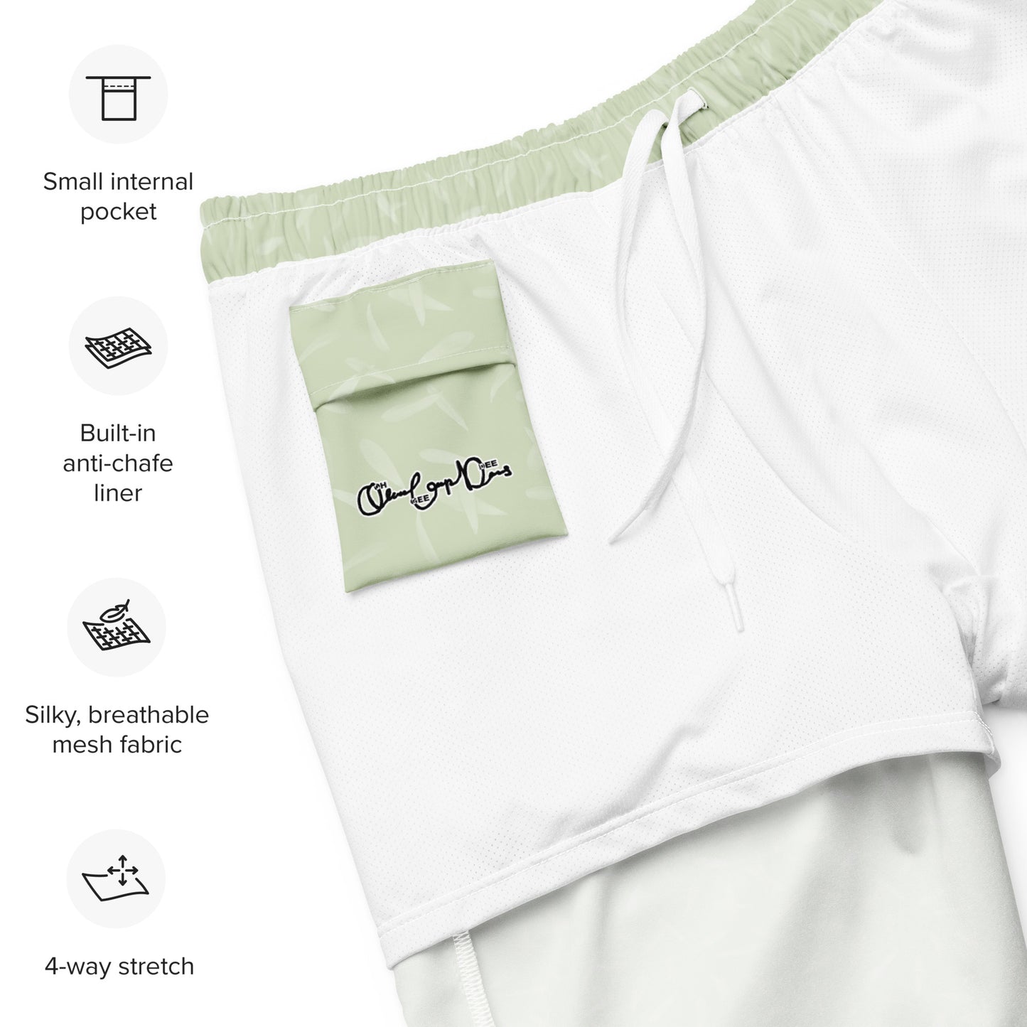 Recycled Petal Power Swim Trunks in Anacapa Green