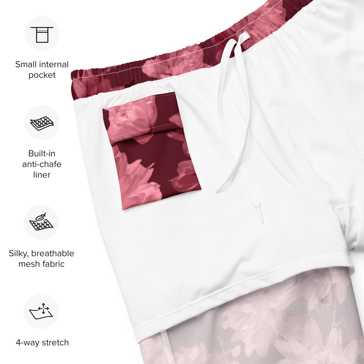 Recycled Gillyflower Swim Trunks in Napa Red