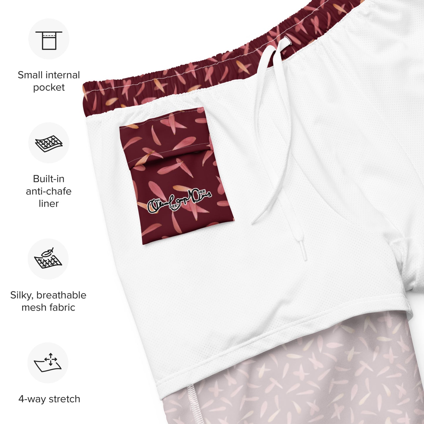 Recycled Petal Power Swim Trunks in Napa Red