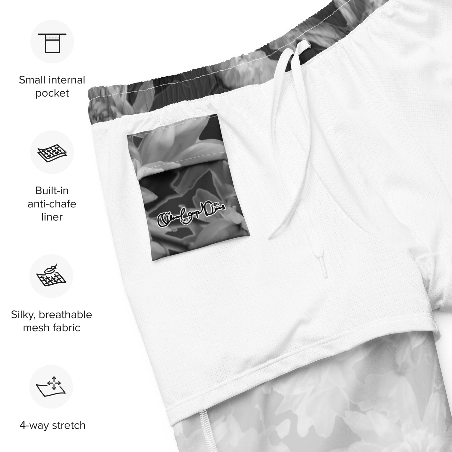 Recycled Gillyflower Swim Trunks in Amboy Black