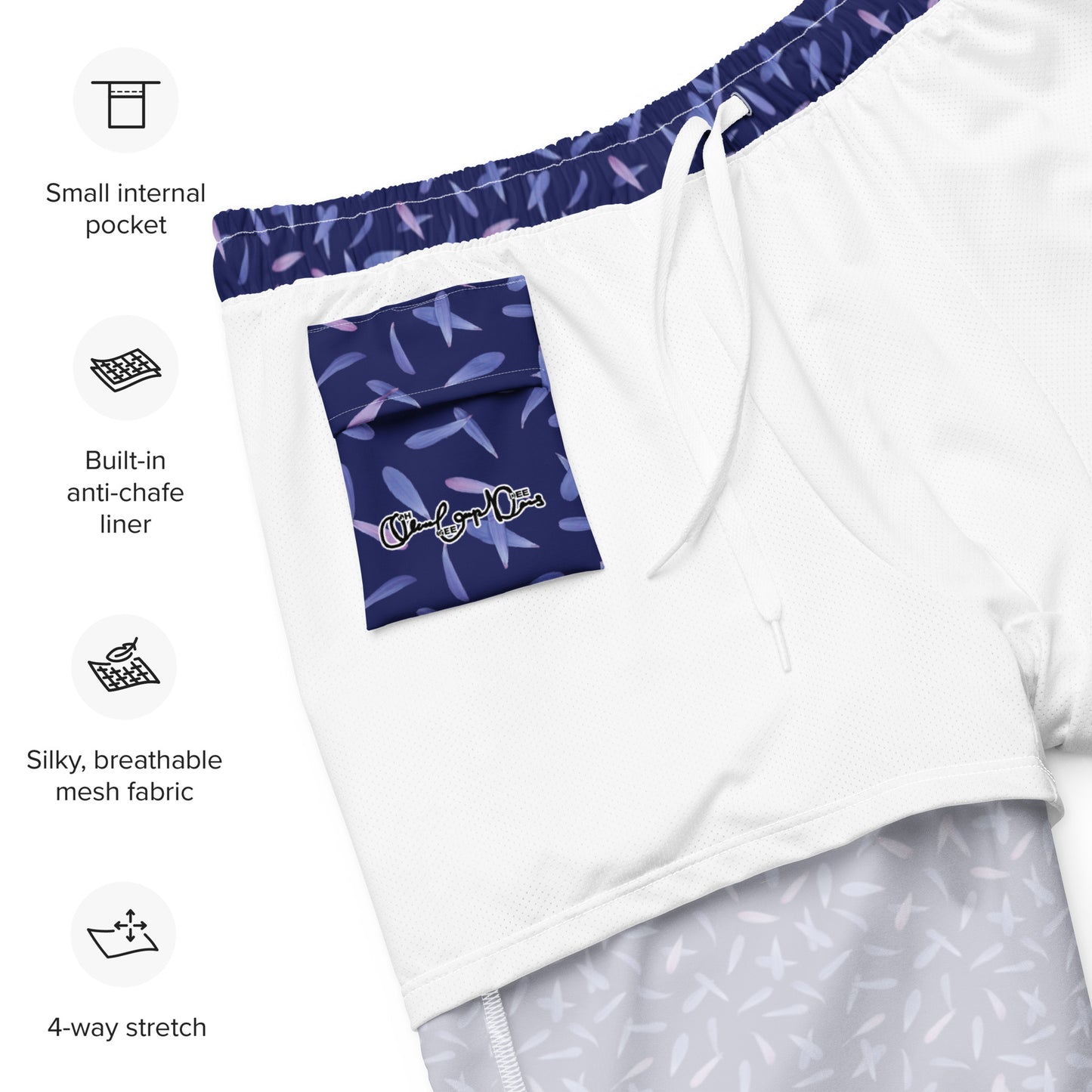 Recycled Petal Power Swim Trunks in Malibu Blue
