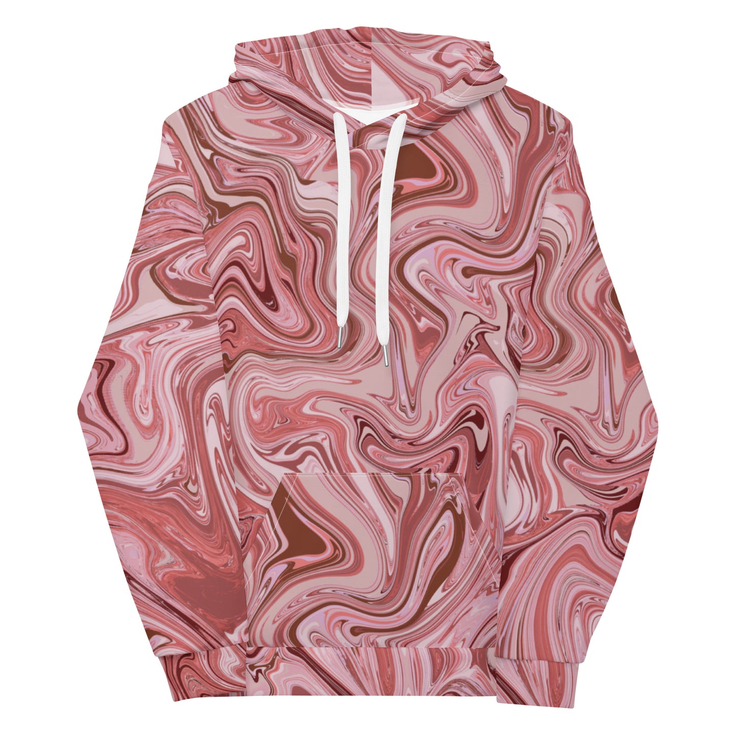 Maggiore Marble Recycled Hoodie - Flamingo
