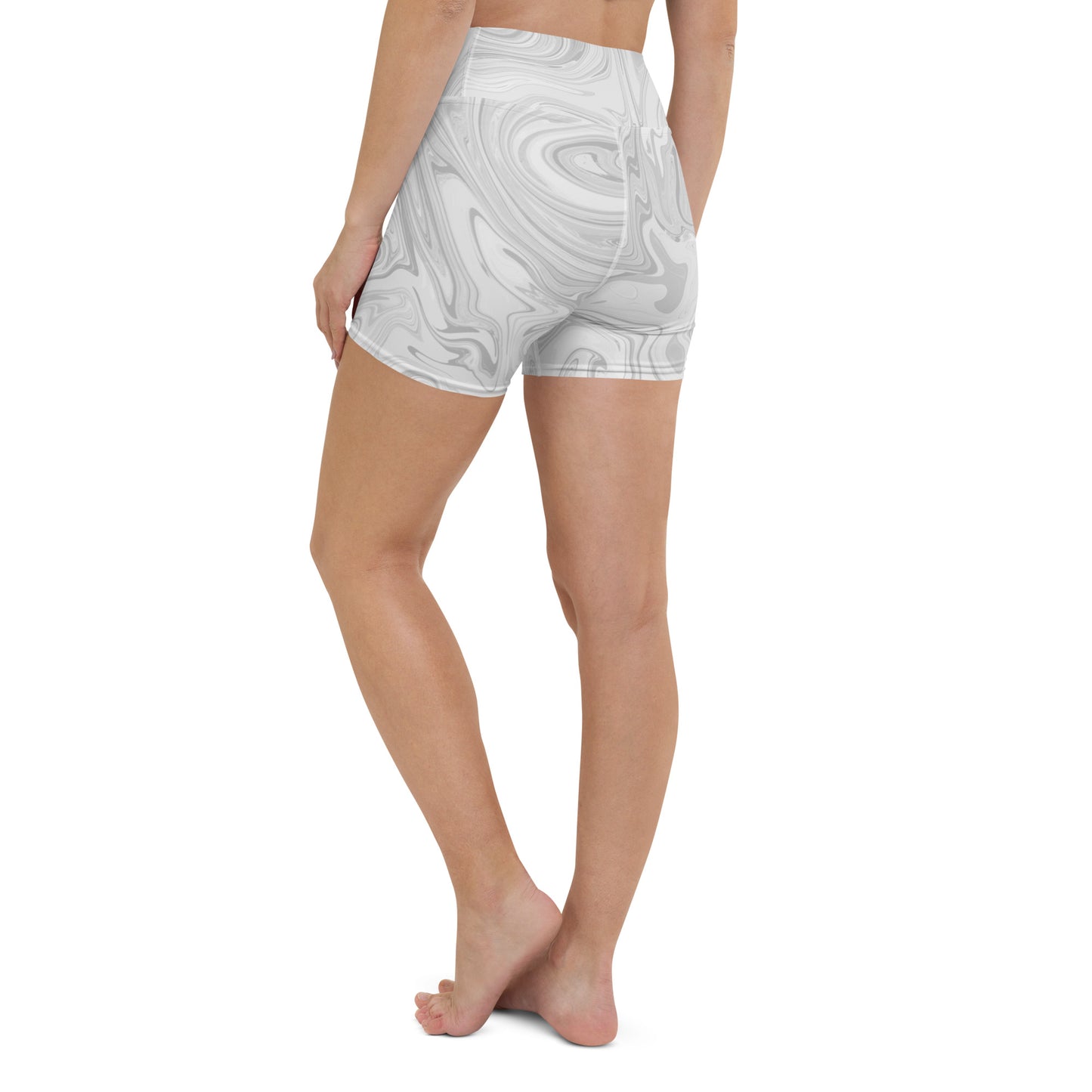 Maggiore Marble Yoga Shorts - Ivory