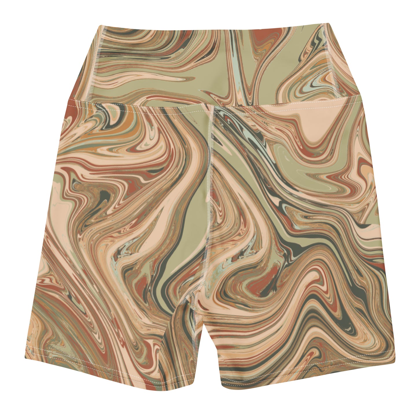 Maggiore Marble Yoga Shorts - Terra
