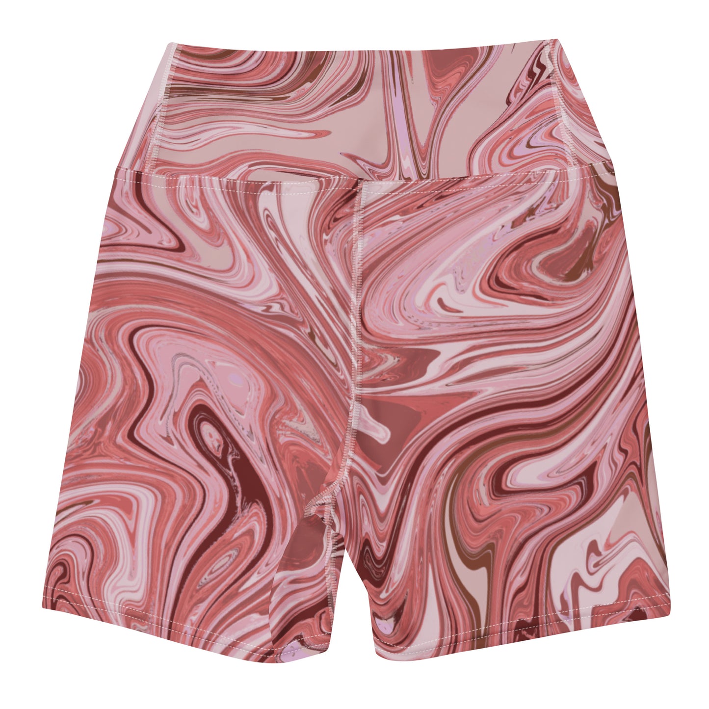 Maggiore Marble Yoga Shorts - Flamingo