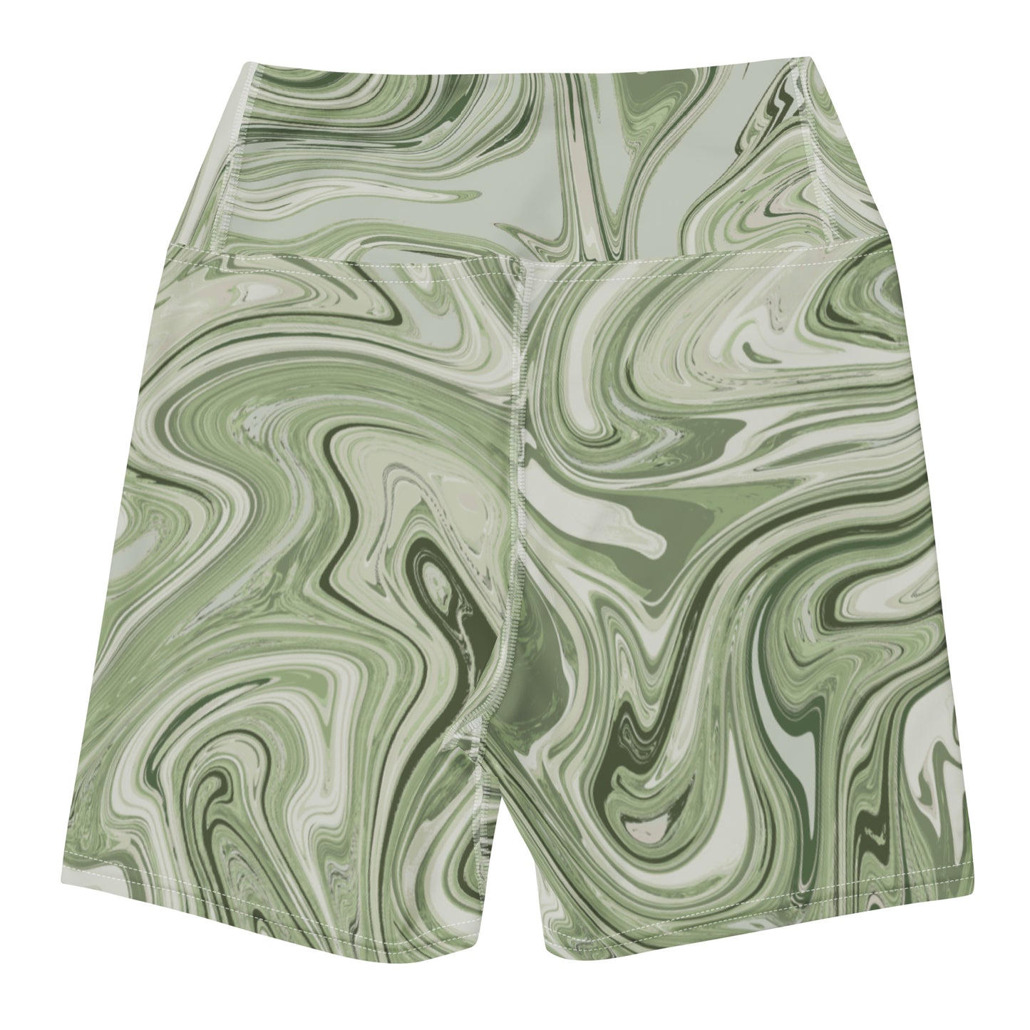 Maggiore Marble Yoga Shorts - Pistachio