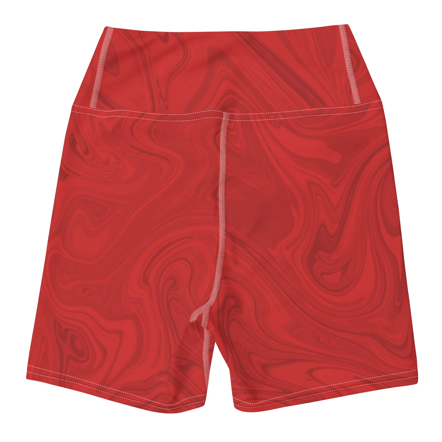 Marble Yoga Shorts - Ruby