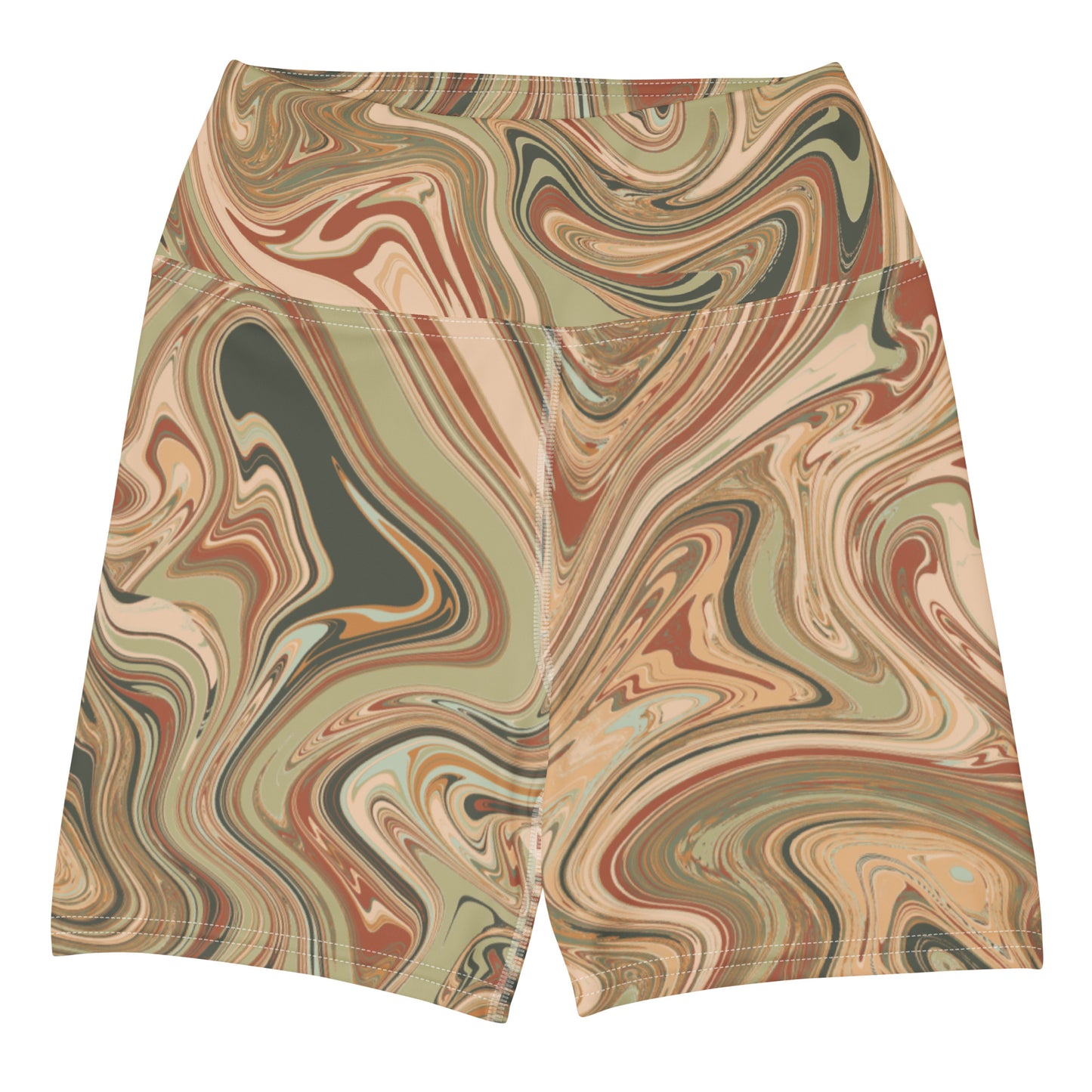Maggiore Marble Yoga Shorts - Terra