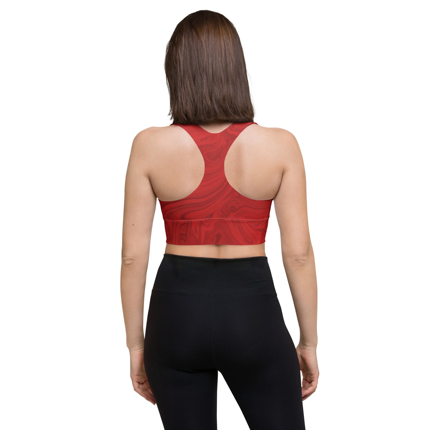 Marble Sports Bra - Ruby