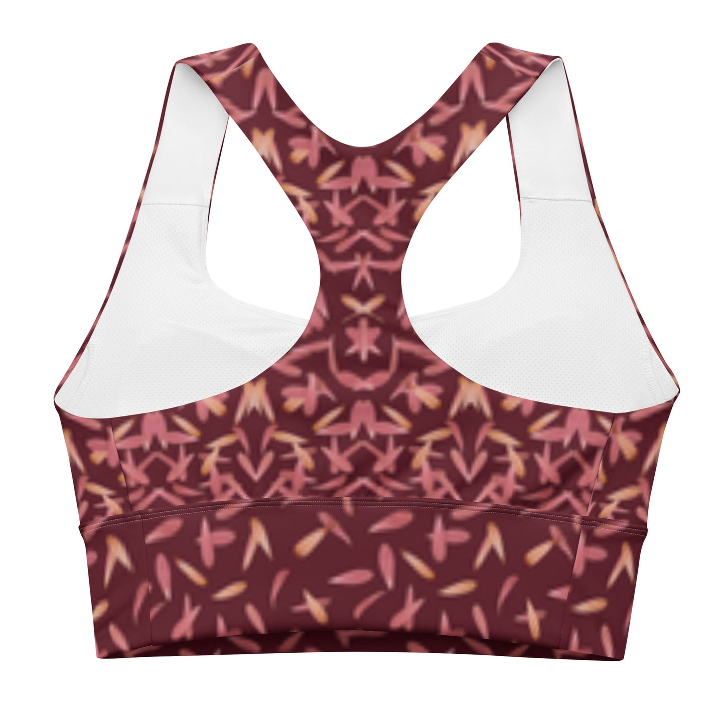 Petal Power Sports Bra in Napa Red