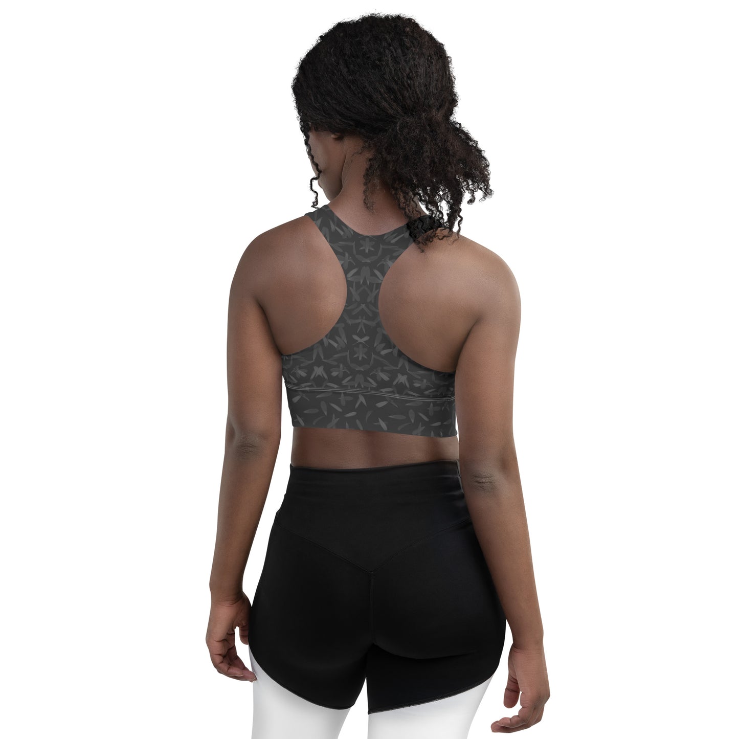 Petal Power Sports Bra in Amboy Black