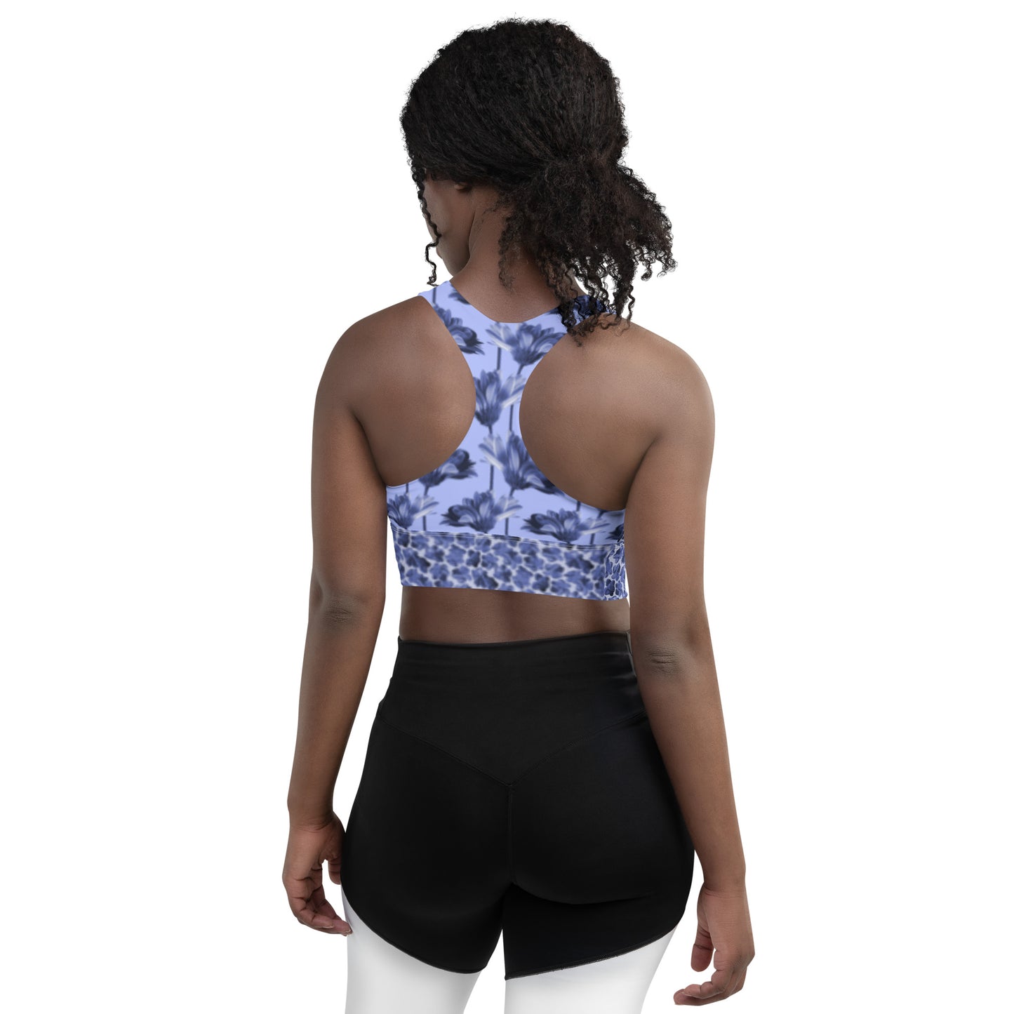 Flourish and Flow Sports Bra in Malibu Blue