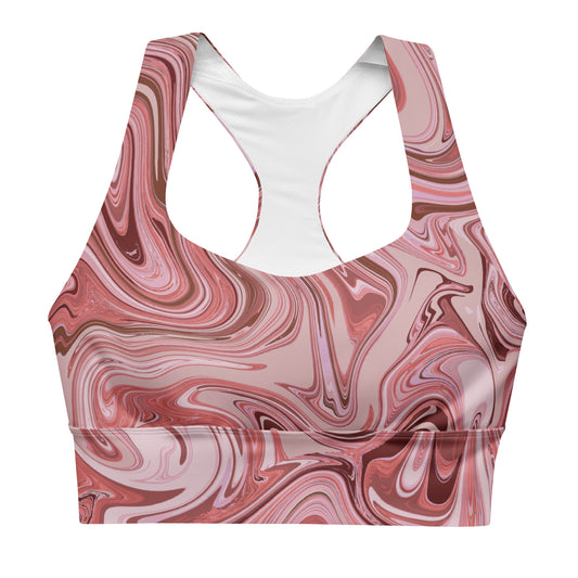 Marble Sports Bra - Flamingo