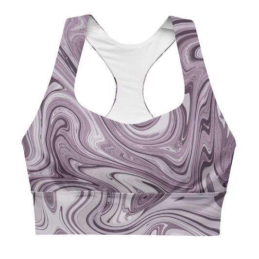 Marble Sports Bra - Lilac