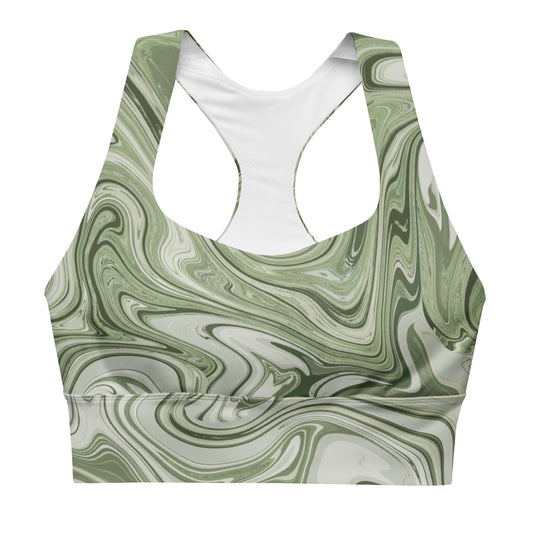 Marble Sports Bra - Pistachio