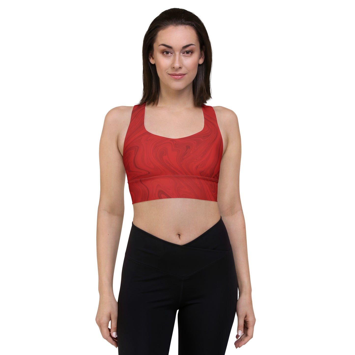 Marble Sports Bra - Ruby