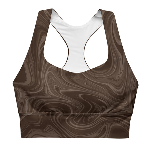 Marble Sports Bra - Chocolate