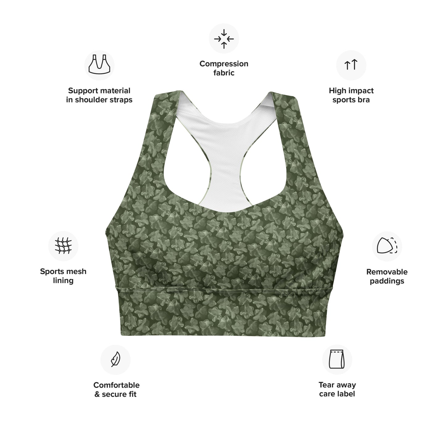 Flourish and Flow Sports Bra in Anacapa Green