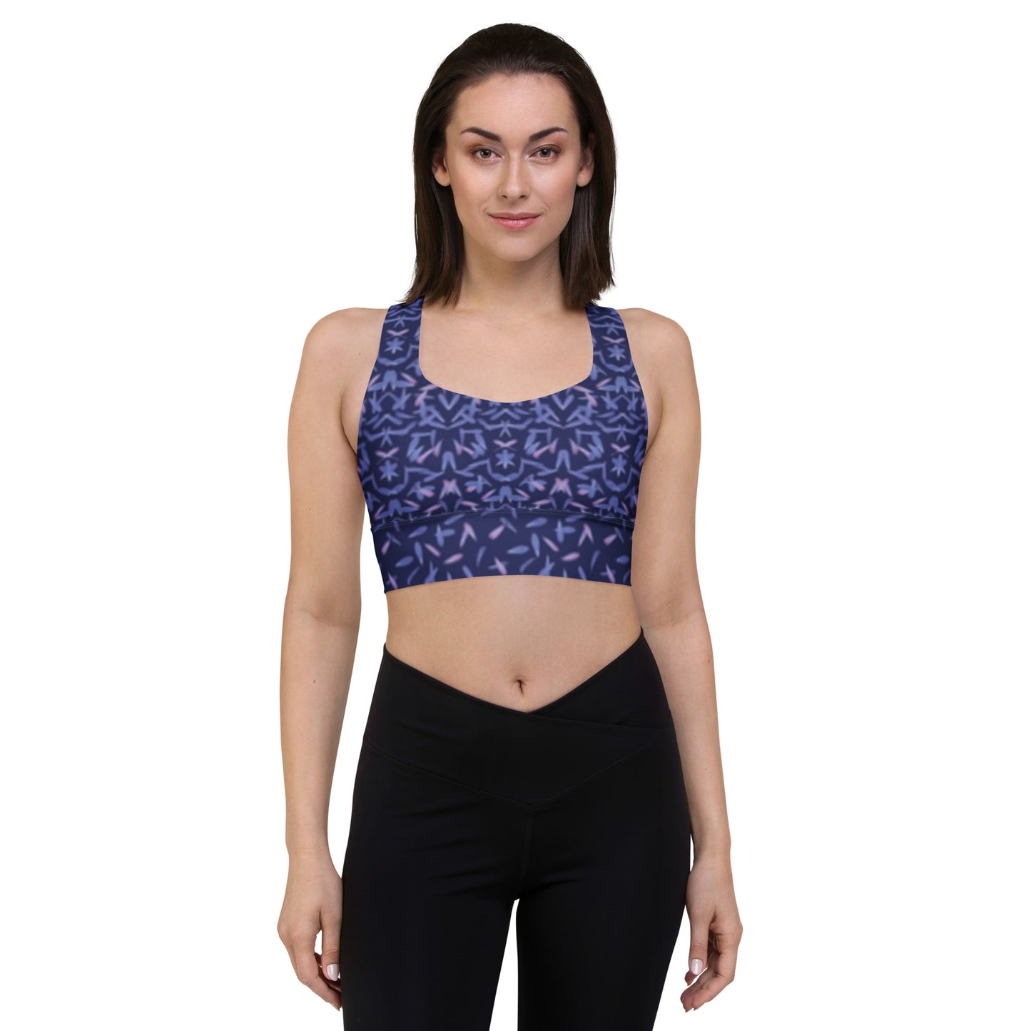 Petal Power Sports Bra in Malibu Blue