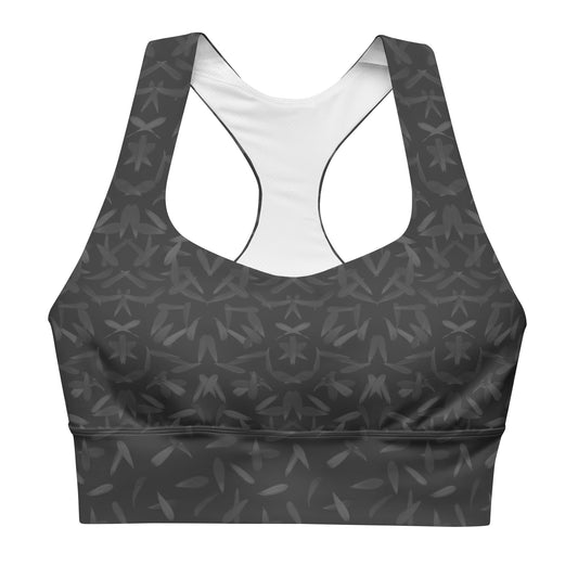 Petal Power Sports Bra in Amboy Black