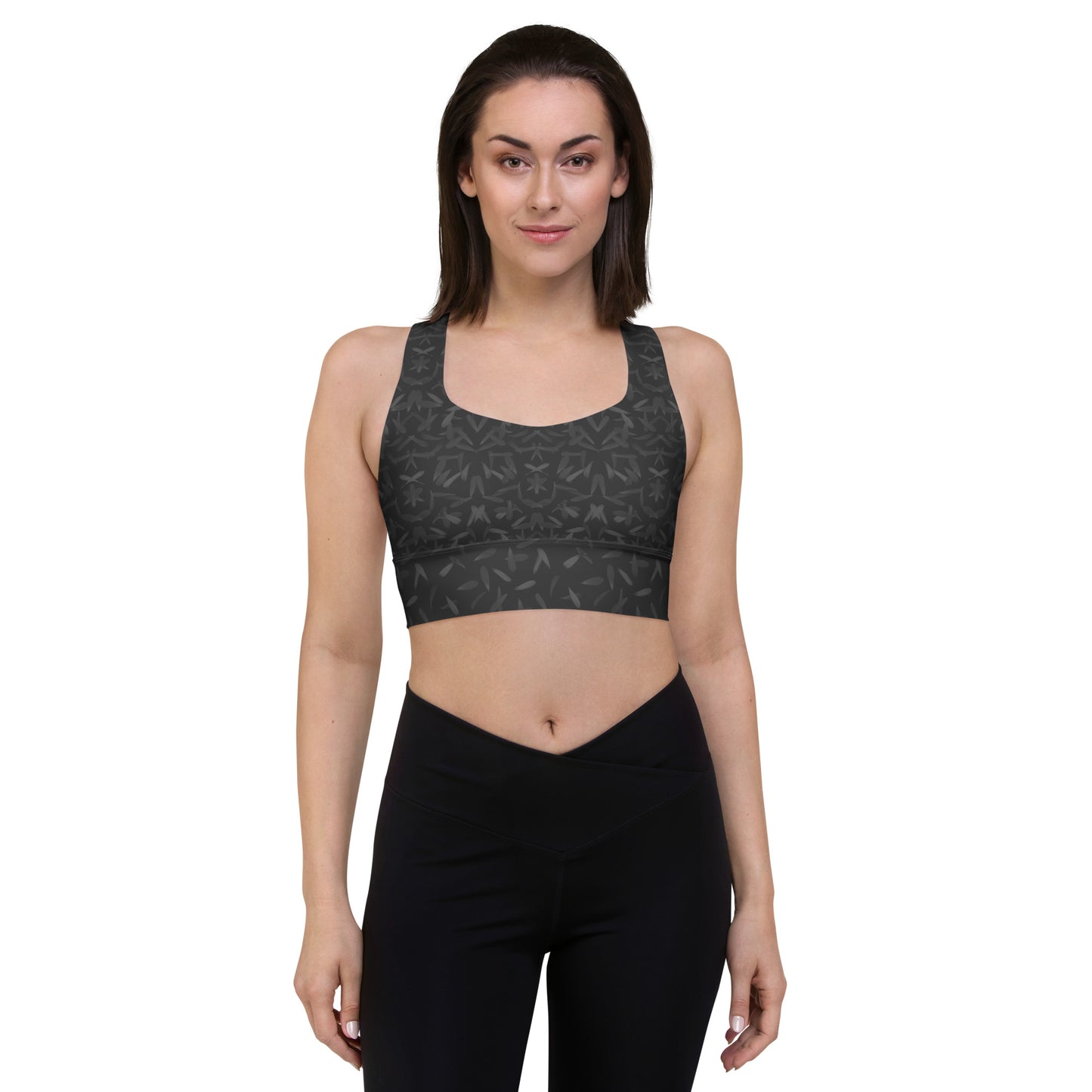 Petal Power Sports Bra in Amboy Black