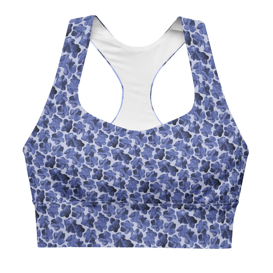 Flourish and Flow Sports Bra in Malibu Blue