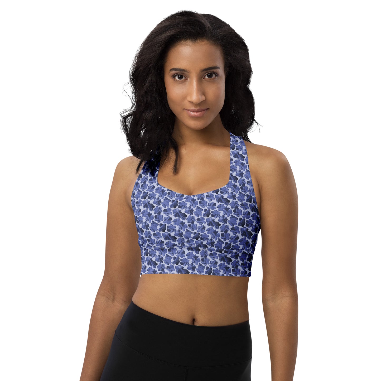 Flourish and Flow Sports Bra in Malibu Blue