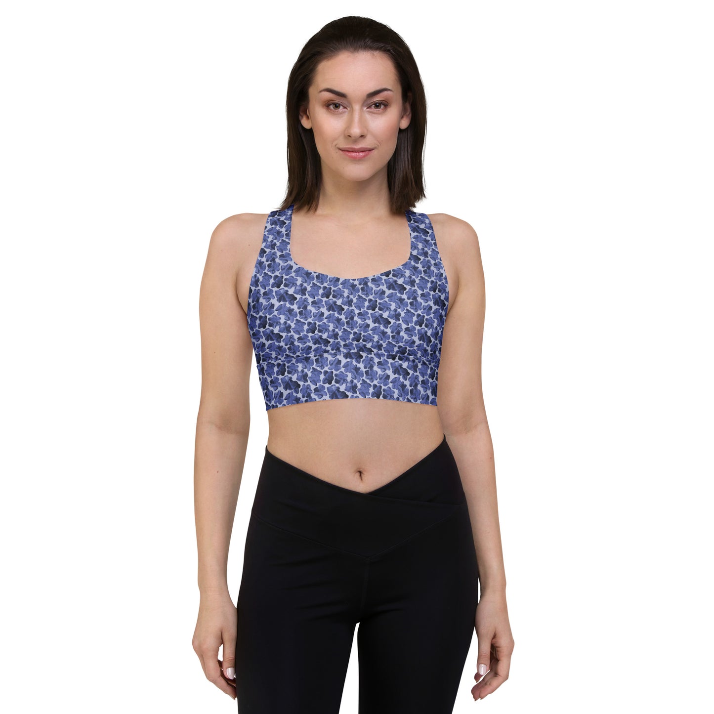 Flourish and Flow Sports Bra in Malibu Blue