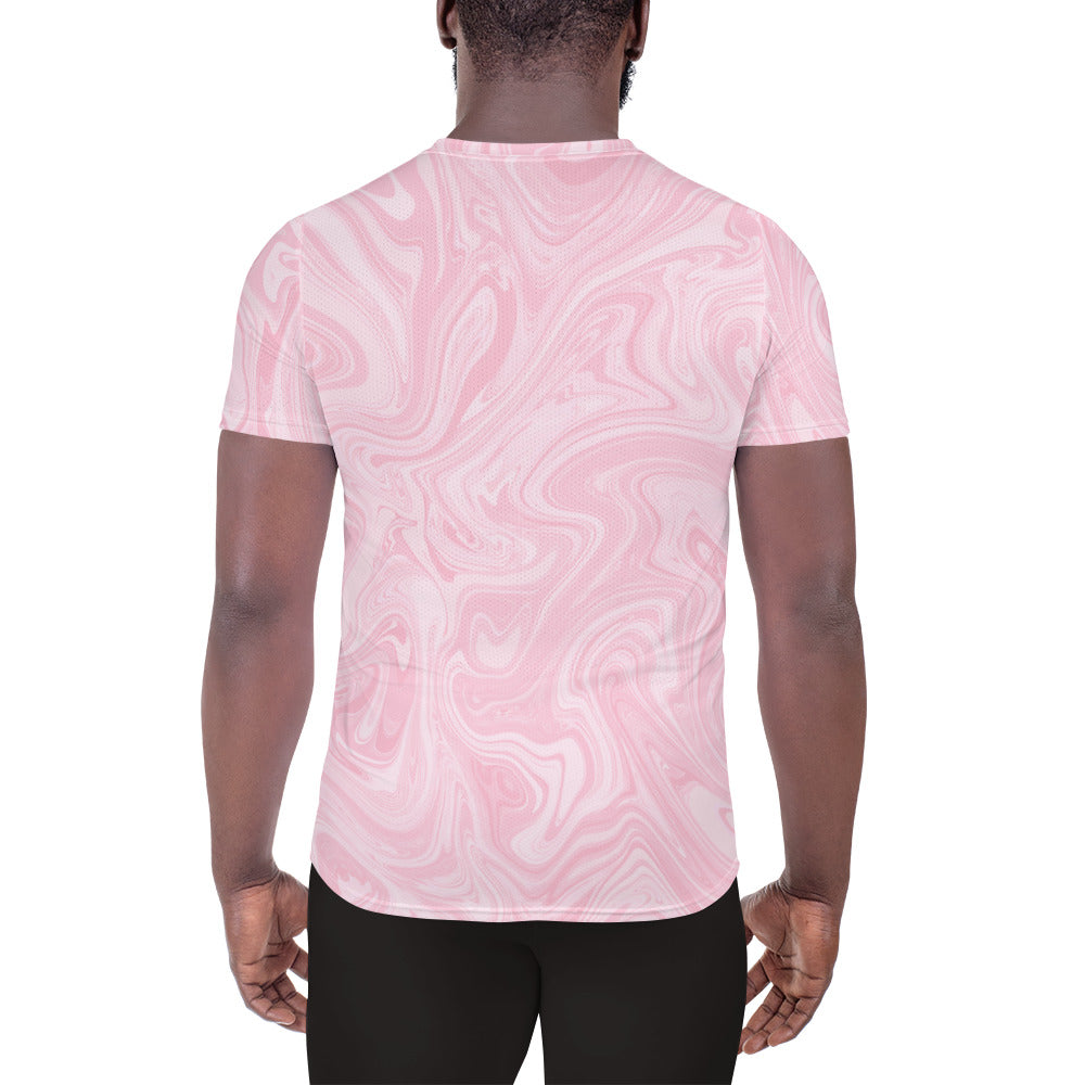 Marble Athletic T-Shirt - Pink Lotus