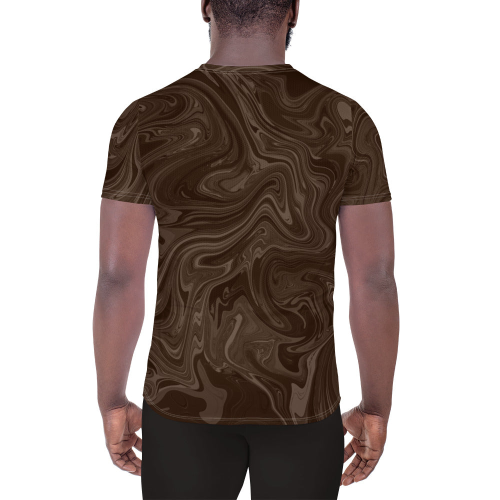 Marble Athletic T-Shirt - Chocolate