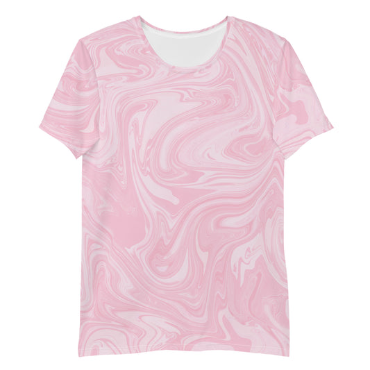 Marble Athletic T-Shirt - Pink Lotus