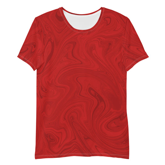 Marble Athletic T-Shirt - Ruby