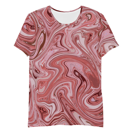 Marble Athletic T-Shirt - Flamingo