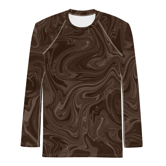 Marble Rash Guard - Chocolate