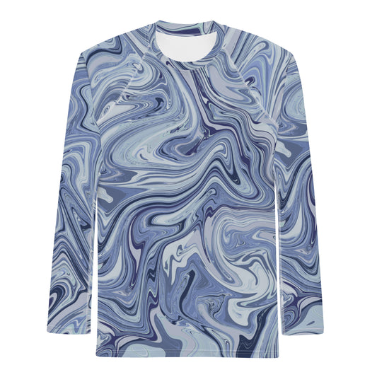 Marble Rash Guard - Cobalt