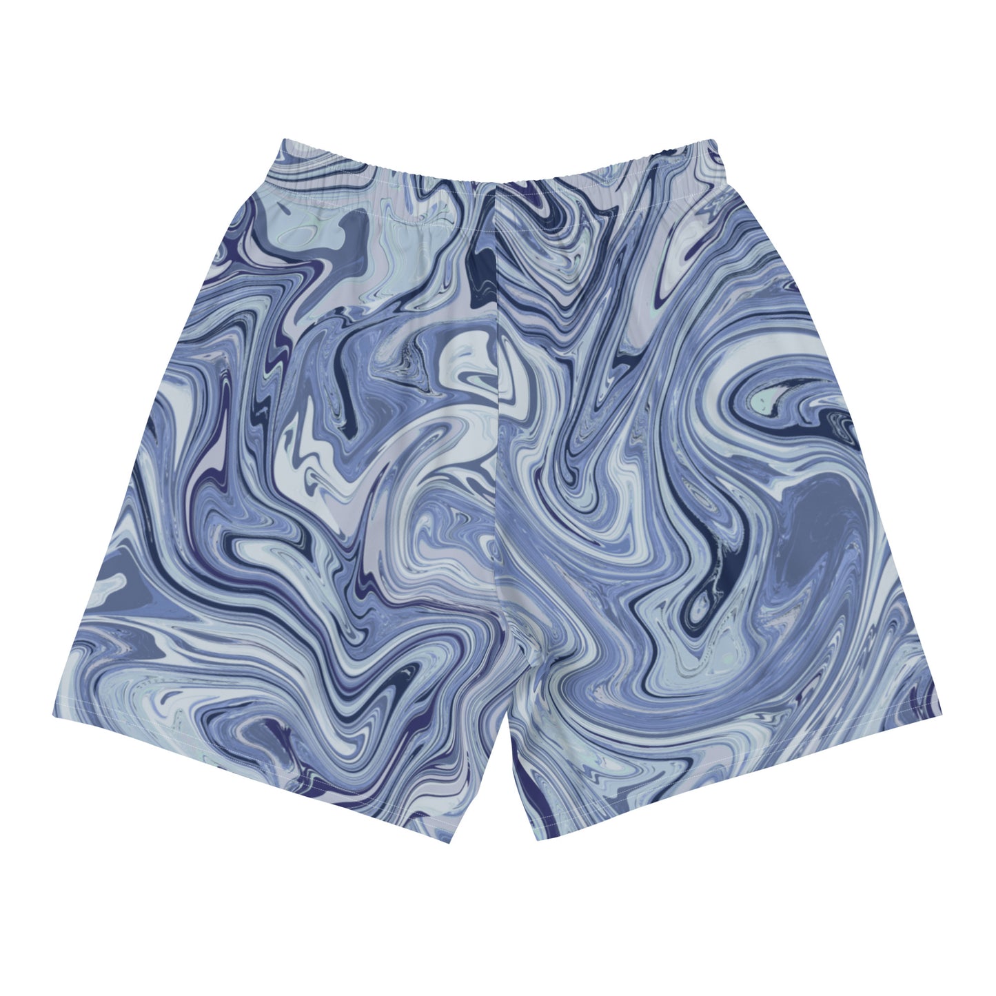 Recycled Marble Athletic Shorts - Cobalt