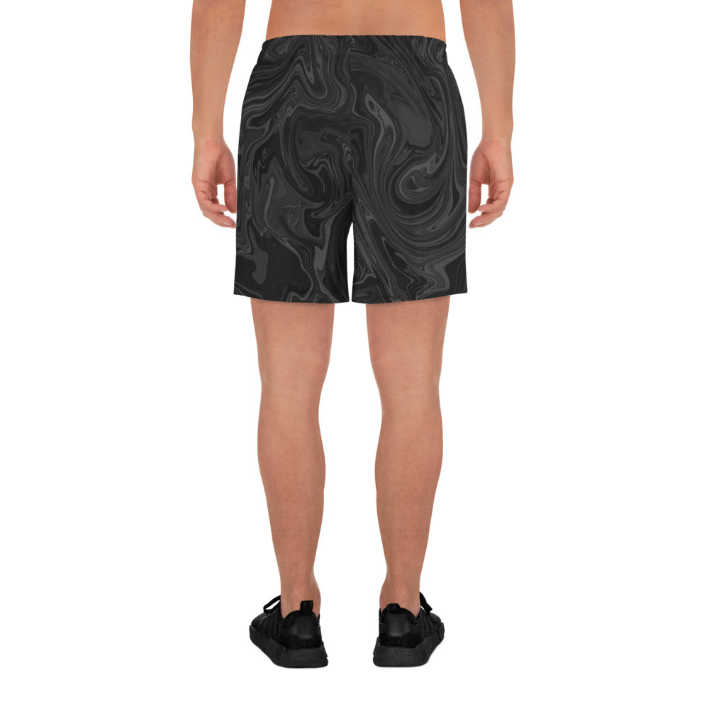 Recycled Marble Athletic Shorts - Onyx