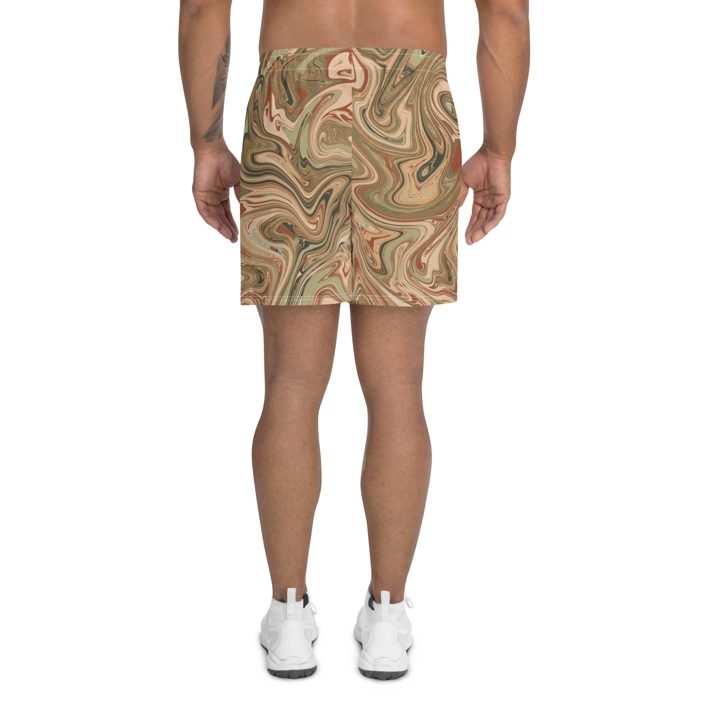 Recycled Marble Athletic Shorts - Terra