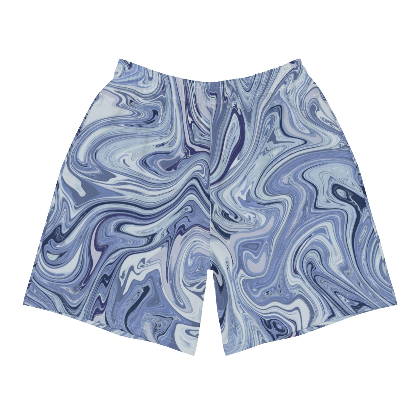 Recycled Marble Athletic Shorts - Cobalt