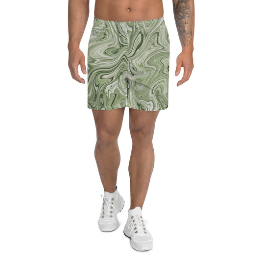 Recycled Marble Athletic Shorts - Pistachio