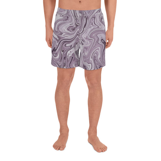 Recycled Marble Athletic Shorts - Lilac